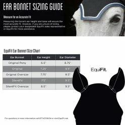 EquiFit Ear Bonnet -Farm House Tack Sales Shop 02016 EquiFit Ear.Bonnet Sizing