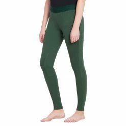 TuffRider Ladies Cotton Schooling Tights -Farm House Tack Sales Shop 10004 479 14 hntrgrn 1