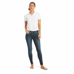 Ariat Women's Halo Denim Full Seat Breech -Farm House Tack Sales Shop 10035312 Ariat wms halo.denim .fs .breech marine 1