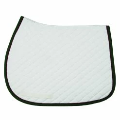 TuffRider Basic All Purpose Pad With Trim And Piping 24 TuffRider Basic All Purpose Pad With Trim And Piping -Farm House Tack Sales Shop 100558 JPC TuffRider.Basic .AllPurpose.Saddle.Pad .Trim Piping White.Hunter.Burgundy