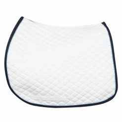 TuffRider Basic All Purpose Pad With Trim And Piping 20 TuffRider Basic All Purpose Pad With Trim And Piping -Farm House Tack Sales Shop 100558 JPC TuffRider.Basic .AllPurpose.Saddle.Pad .Trim Piping White.Navy .LightBlue