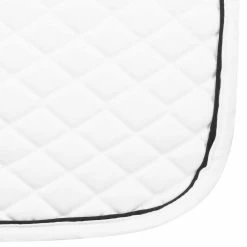 TuffRider Basic All Purpose Pad With Trim And Piping 26 TuffRider Basic All Purpose Pad With Trim And Piping -Farm House Tack Sales Shop 100558 JPC TuffRider.Basic .AllPurpose.Saddle.Pad .Trim Piping White.White .Black CloseUp