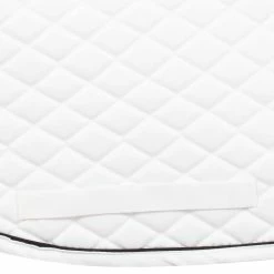 TuffRider Basic All Purpose Pad With Trim And Piping 28 TuffRider Basic All Purpose Pad With Trim And Piping -Farm House Tack Sales Shop 100558 JPC TuffRider.Basic .AllPurpose.Saddle.Pad .Trim Piping White.White .Black GirthStrap
