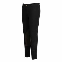 TuffRider Children's Starter Lowrise Pull-On Knee Patch Breeches -Farm House Tack Sales Shop 100567 479 16 black 1