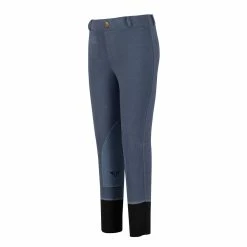 TuffRider Children's Starter Lowrise Pull-On Knee Patch Breeches -Farm House Tack Sales Shop 100567 479 35 denim 1