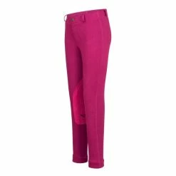 Tuffrider Children's Starter Lowrise Pull-On Jods -Farm House Tack Sales Shop 100568 479 JPC TR.Childs.Start .Lowrise.Pullon.Jods Plum.Caspia Front