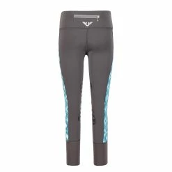 TuffRider Children's Artemis EquiCool Riding Tights 10 TuffRider Children's Artemis EquiCool Riding Tights -Farm House Tack Sales Shop 100914 504 26 charcoal print 2