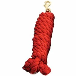 Cotton Lead Rope -Farm House Tack Sales Shop 10186 Jacks Cotton.Lead .Rope Red