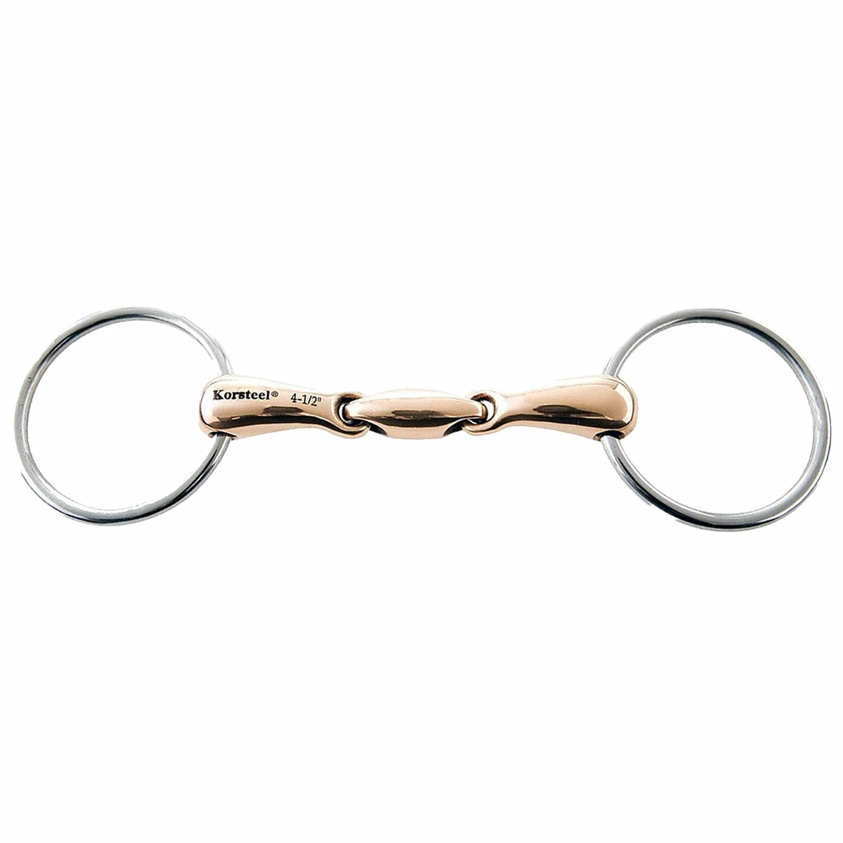 JP Korsteel Copper Mouth Oval Link Loose Ring Snaffle Bit 1 JP Korsteel Copper Mouth Oval Link Loose Ring Snaffle Bit