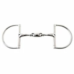 JP Korsteel Stainless Steel Oval Link Hunter Dee Ring Snaffle Bit