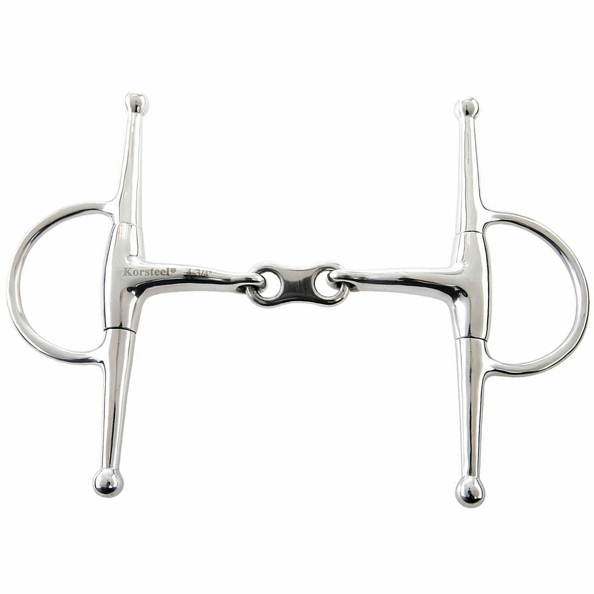 JP Korsteel Stainless Steel French Link Full Cheek Eggbutt Snaffle Bit 1 JP Korsteel Stainless Steel French Link Full Cheek Eggbutt Snaffle Bit