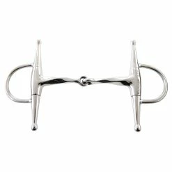 Korsteel Stainless Steel Slow Twist Full Cheek Eggbutt Snaffle Bit