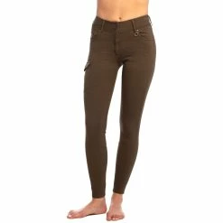 Goode Rider Women's Cargo Jean Knee Patch Breech -Farm House Tack Sales Shop 14911 8836 GR Cargo.Jean .KP Olive.Denim