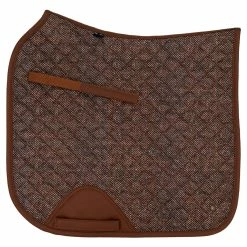 Sixteen Cypress Dressage Pad -Farm House Tack Sales Shop 16C DP HB C 16Cypress Dressage.Pad Herringbone.Cognac