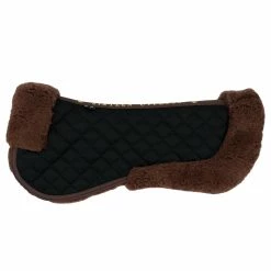Sixteen Cypress Wool Fleece Half Pad -Farm House Tack Sales Shop 16C FHP BL H 16Cypress Wool.Fleece.Half .Pad Black.Hickory