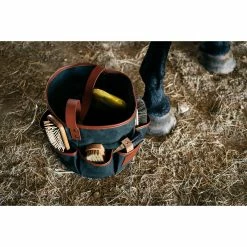 Sixteen Cypress Wax Canvas Grooming Tote -Farm House Tack Sales Shop 16C GT S Wax.Canvas.Grooming.Tote Spruce Lifestyle2