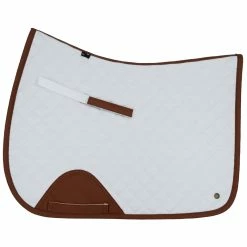 Sixteen Cypress Jumper Pad -Farm House Tack Sales Shop 16C JP WH C 16Cypress Jumper.Pad White.Cognac