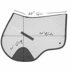 Sixteen Cypress Close Contact Pad -Farm House Tack Sales Shop 16Cypress Close.Contact.Pad Sizing