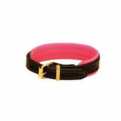 Tory Leather Padded Bracelets -Farm House Tack Sales Shop 1804 Tory.Leather Padded.Bracelet.W.Brass .Buckle Blk.Pink