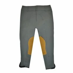 Tailored Sportsman Low Rise Front Zip Vintage Knee Patch Breeches -Farm House Tack Sales Shop 1927 artichoke tan 4