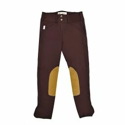 Tailored Sportsman Vintage Mid Rise Front Zip Breeches -Farm House Tack Sales Shop 1963 Bordeaux.Tan 00