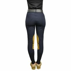 Tailored Sportsman Girls Sock Bottom Trophy Hunter Breeches -Farm House Tack Sales Shop 3920 Blk.Blue Tan 8