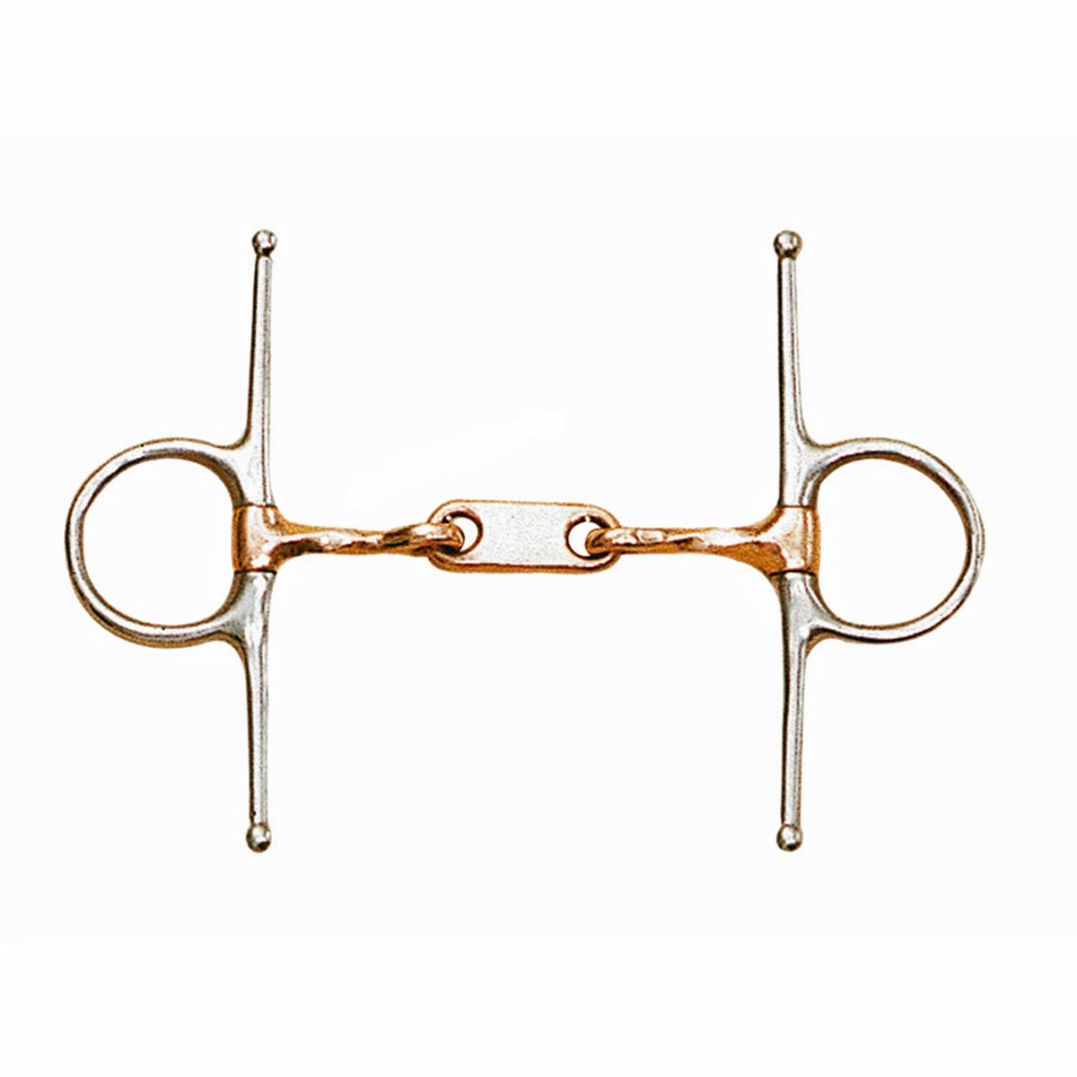 Centaur Stainless Steel Dr Bristol Full Cheek With Twisted Copper Mouth Bit 1 Centaur Stainless Steel Dr Bristol Full Cheek With Twisted Copper Mouth Bit