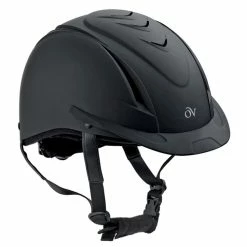 Ovation Deluxe Schooler Helmet -Farm House Tack Sales Shop 467566 ERS Ovation.Deluxe.Schooler.Helmet Black.BlackVents