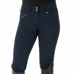 Romfh Ladies Sarafina Euro Seat Knee Patch Breeches -Farm House Tack Sales Shop 468455 ERS Romfh.Ladies.Sarafina.Euro .Seat .KneePatch.Breech Dark.Navy