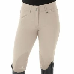 Romfh Ladies Sarafina Euro Seat Knee Patch Breeches -Farm House Tack Sales Shop 468455 ERS Romfh.Ladies.Sarafina.Euro .Seat .KneePatch.Breech White.Sand