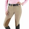 Ovation EuroWeave DX Taylored Ladies Front Zip Knee Patch Euro Seat Breeches