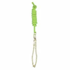 Perri's Nylon Lead With Chain -Farm House Tack Sales Shop 490 Perris Nylon.Lead .with .Chain Limegreen