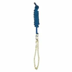 Perri's Nylon Lead With Chain -Farm House Tack Sales Shop 490 Perris Nylon.Lead .with .Chain Navy