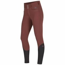 Kerrits Women's Arena Knee Patch Breech -Farm House Tack Sales Shop 50420 ArenaK ProKneePatchBreech Mahogany 03
