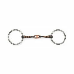 Shires Copper Lozenge Snaffle With Raised Rib Bit