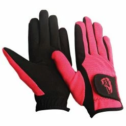 TuffRider Children's Performance Riding Gloves -Farm House Tack Sales Shop 9215 tf kids.perf .glvs raspberry front
