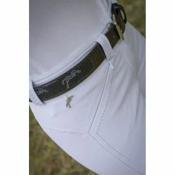 Penelope Pearlog Belt -Farm House Tack Sales Shop 9600140 French.Eq Penelope Pearlog.Belt Black.Grey