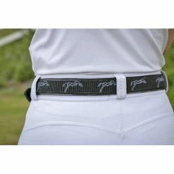 Penelope Pearlog Belt -Farm House Tack Sales Shop 9600140 French.Eq Penelope Pearlog.Belt Black.Grey .3
