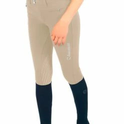 Samshield Women's Adele Metal Dots Knee Grip Breeches -Farm House Tack Sales Shop ADELE METAL DOTS KG TT Sand Detail