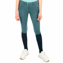 Samshield Women's Adele Metal Dots Knee Grip Breeches -Farm House Tack Sales Shop ADELE METAL DOTS KG TT Steelgrey Face