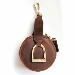 Oakbark & Chrome Stirrup Accessory Keeper -Farm House Tack Sales Shop AK BRI 002 oakbarkandchrome.stirrupaccessory.brindle2