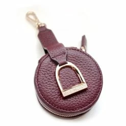 Oakbark & Chrome Stirrup Accessory Keeper -Farm House Tack Sales Shop AK CAB 003 oakbarkandchrome.stirrupaccessory.cabernet