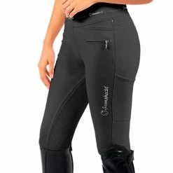 Samshield Women's Alpha Knee Grip Breeches -Farm House Tack Sales Shop ALPHA KG TT Anthracite Detail