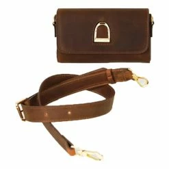 Oakbark & Chrome Rider Belt Bag 57 Oakbark & Chrome Rider Belt Bag -Farm House Tack Sales Shop BB BRI 002 Oak chrome riderbeltbag.brindle5