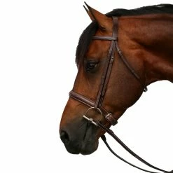 Equiline Scott Stewart Hunter Bridle -Farm House Tack Sales Shop BJ150 EQline Scott.Stewart.Hunter.Bridle Brown Side