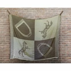 Oakbark & Chrome Blanket Scarf 7 Oakbark & Chrome Blanket Scarf -Farm House Tack Sales Shop BS LAT 001 Oakbark.Chrome Blanket.Scarf Latte