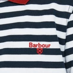 Barbour Boys Earle Polo -Farm House Tack Sales Shop Barbour Boys.Earle .Polo Blk.Wht .Stripes CML0183NY91 03