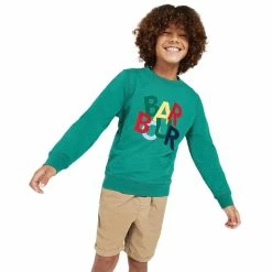 Barbour Boys Dixon Sweat -Farm House Tack Sales Shop Barbour Childrens.Dixon .Sweatshirt Vine.Green COL0039GN37 06