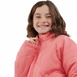 Barbour Girl's Reversible Apia Quilted Jacket -Farm House Tack Sales Shop Barbour Girls.Reversible.Coraline.Quilted.Jacket Pink.Punch Retro.Floral GQU0121PI17 03