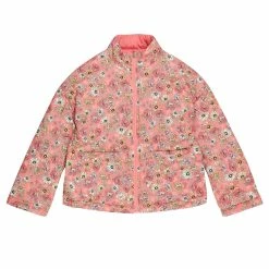Barbour Girl's Reversible Apia Quilted Jacket -Farm House Tack Sales Shop Barbour Girls.Reversible.Coraline.Quilted.Jacket Pink.Punch Retro.Floral GQU0121PI17 10